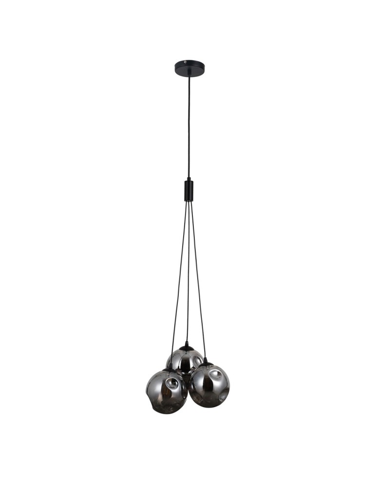 Triple pendant lamps - Italux Perlos Pendant Black matte 3xG9 5W PND-54456-3A-HB-SMG - product kolory-swiatla.pl 1