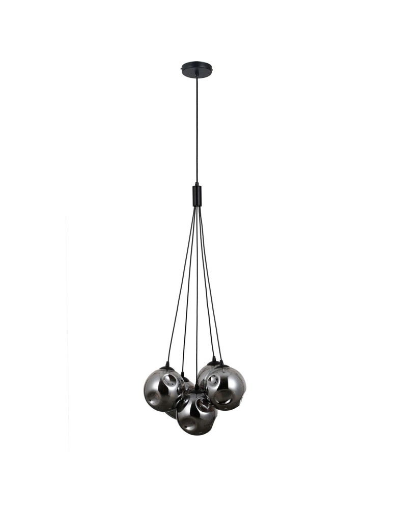 Pendant lamps spheres - Italux Perlos Pendant Black matte 5xG9 5W PND-54456-5A-HB-SMG - product kolory-swiatla.pl 1
