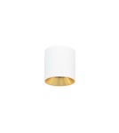 LED ceiling luminaires - Italux Altisma Surface-mounted White matt, gold interior 1xLED 10W 3000K CLN-6677-75-WH-GD-3K - product 2
