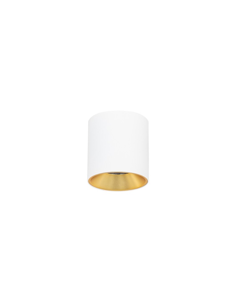 LED ceiling luminaires - Italux Altisma Surface-mounted White matt, gold interior 1xLED 10W 3000K CLN-6677-75-WH-GD-3K - product kolory-swiatla.pl 2