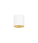 LED ceiling luminaires - Italux Altisma Surface-mounted White matt, gold interior 1xLED 10W 3000K CLN-6677-75-WH-GD-3K - product 3