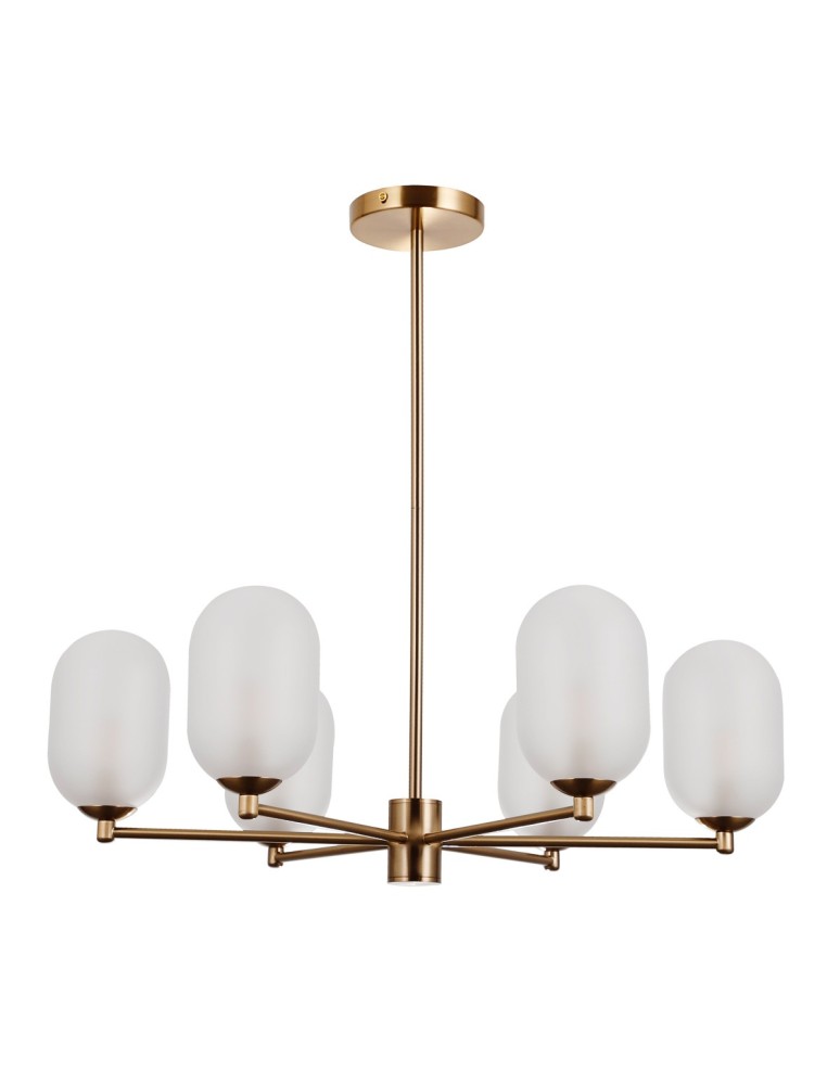 Chandeliers - Italux Perano Pendant Antique Bronze 6xG9 5W PND-4215-6A-HBR-SAT - product kolory-swiatla.pl 2