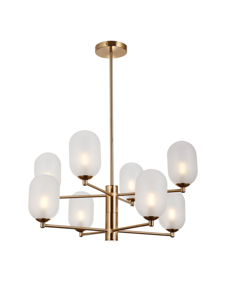 Chandeliers - Italux Perano Pendant Antique Bronze 8xG9 5W PND-4215-8A-HBR-SAT - product kolory-swiatla.pl 1