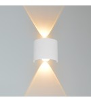 Outdoor wall lamps - Italux Ortelo Outdoor Wall Mounted White Sandblasted IP54 2xLED 2W 3000K OWL-6650-1-WH-3K - product 2