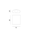 Outdoor wall lamps - Italux Ortelo Outdoor Wall Mounted White Sandblasted IP54 2xLED 2W 3000K OWL-6650-1-WH-3K - product 3