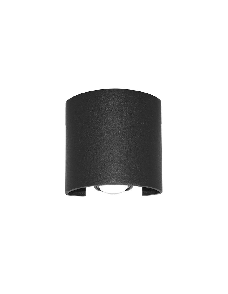 Outdoor wall lamps - Italux Ortelo Outdoor Wall Mounted Black Sandblasted IP54 2xLED 2W 3000K OWL-451-1-BL - product kolory-swiatla.pl 1
