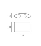 Outdoor wall lamps - Italux Ortelo Outdoor Wall Mounted Black Sandblasted IP54 4xLED 4W 3000K OWL-451-2-BL - product 2