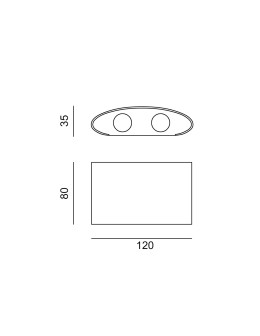 Italux Ortelo Zewnętrzna Ścienna Czarny piaskowany IP54 4xLED 4W 3000K OWL-451-2-BL - produkt 2
