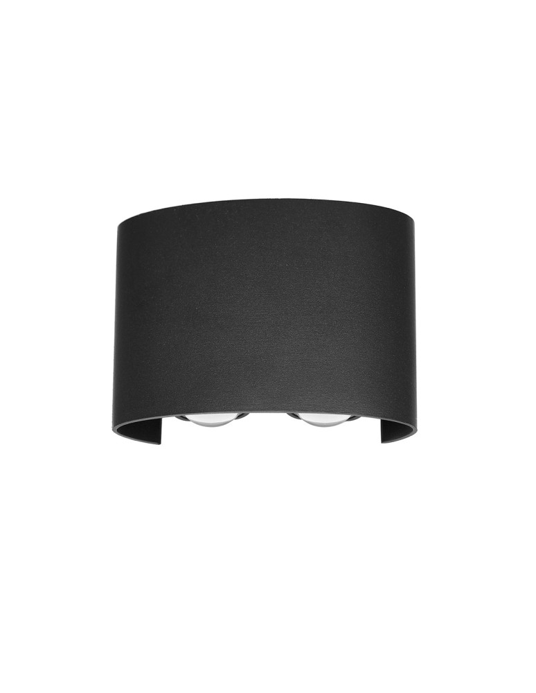 Outdoor wall lamps - Italux Ortelo Outdoor Wall Mounted Black Sandblasted IP54 4xLED 4W 3000K OWL-451-2-BL - product kolory-swiatla.pl 1