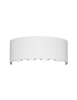 Italux Ortelo Outdoor Wall Mounted White Sandblasted IP54 8xLED 8W 3000K OWL-6650-4-WH-3K