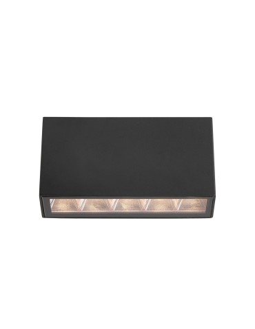 Italux Forli 4K Outdoor Surface Mounted Black Sandblasted IP54 5xLED 5W 4000K OWL-2015-4K