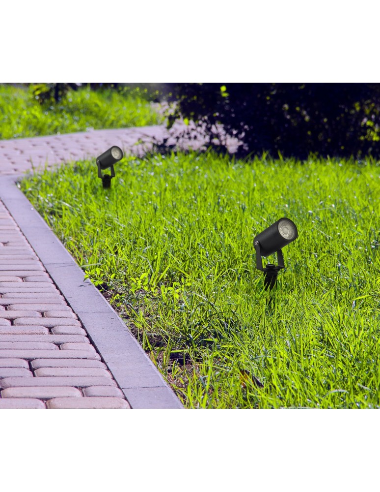 Garden lamps driven into the ground (with wedge) - Italux Urbino Outdoor Ground Black Sandblasted IP65 1xGU10 20W OSPL-7125-GU10. - product kolory-swiatla.pl 3