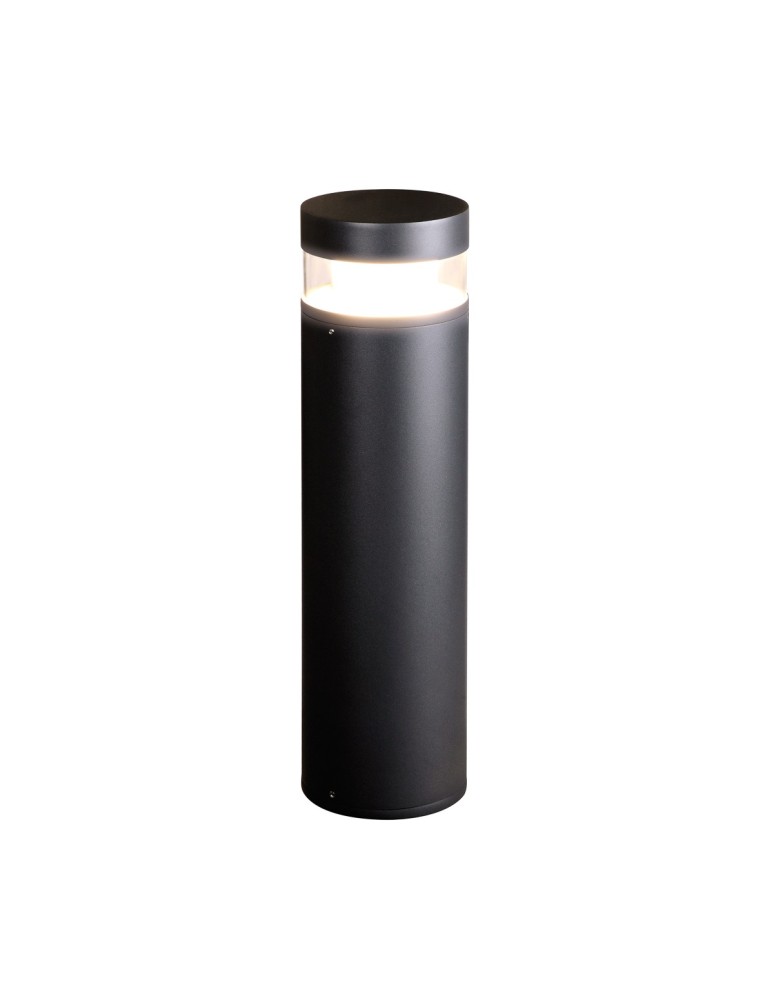 Standing garden lamps - Italux Marcon 3K Outdoor Standing Black Sandblasted IP54 1xLED 12W 3000K OFL-6552-70-3K - product kolory-swiatla.pl 1