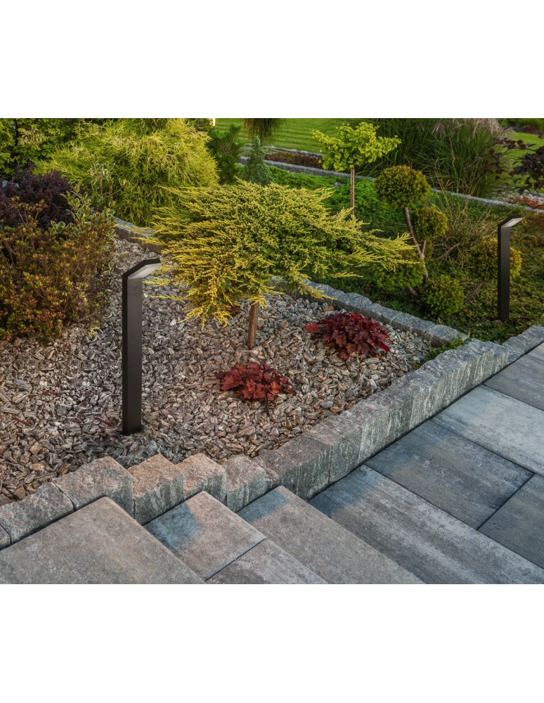 Standing garden lamps - Italux Mira 3K Outdoor Standing Black Sandblasted IP54 1xLED 12W 3000K OFL-7014-3K - product kolory-swiatla.pl 2