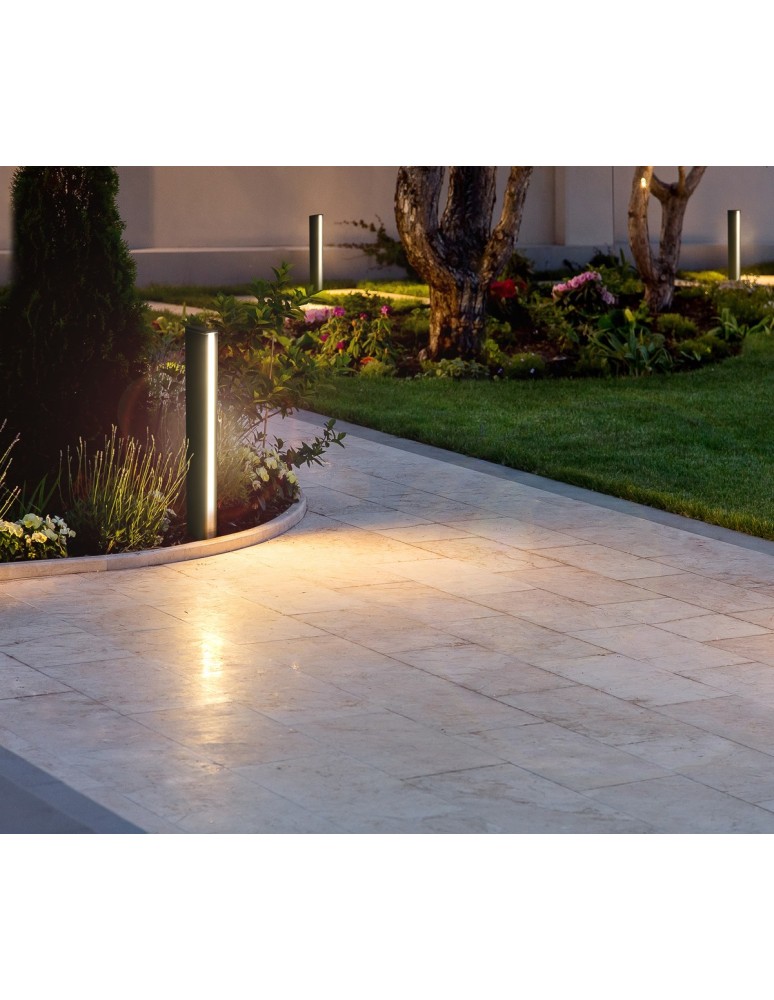 Standing garden lamps - Italux Grado 3K Outdoor Standing Black Sandblasted IP54 1xLED 12W 3000K OFL-7281-3K - product kolory-swiatla.pl 3