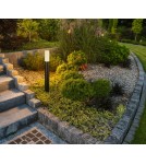 Standing garden lamps - Italux Muggia Outdoor Standing Black Sandblasted IP54 1xE27 20W OFL-2764-L - product 2