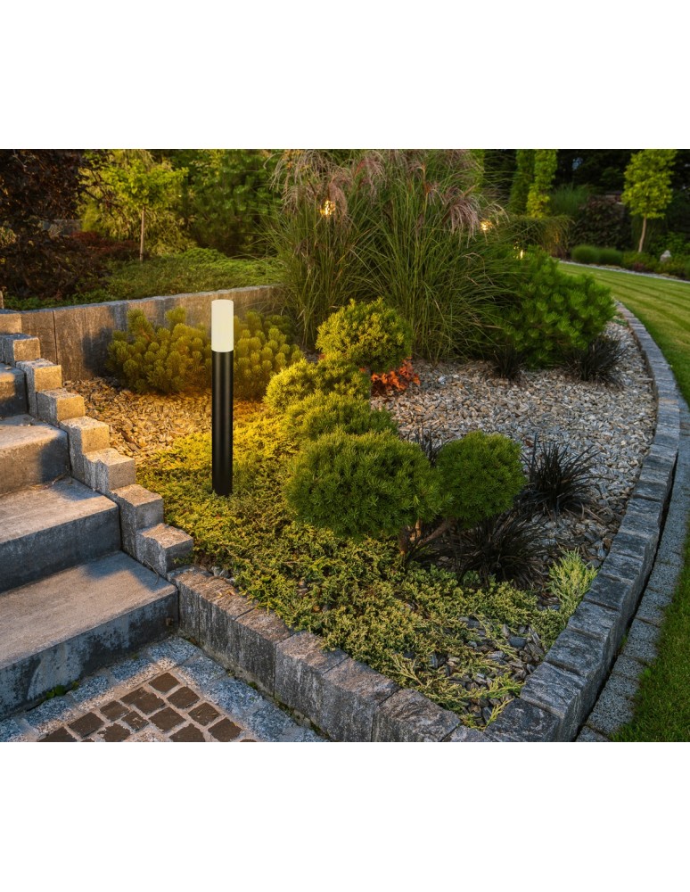 Standing garden lamps - Italux Muggia Outdoor Standing Black Sandblasted IP54 1xE27 20W OFL-2764-L - product kolory-swiatla.pl 2