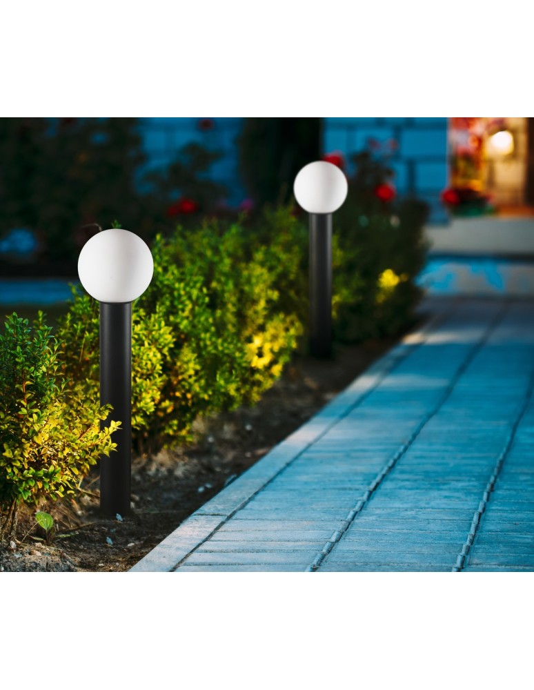 Standing garden lamps - Italux Feltre Outdoor Standing Black Sandblasted IP54 1xE27 20W OFL-8081-BL - product kolory-swiatla.pl 2