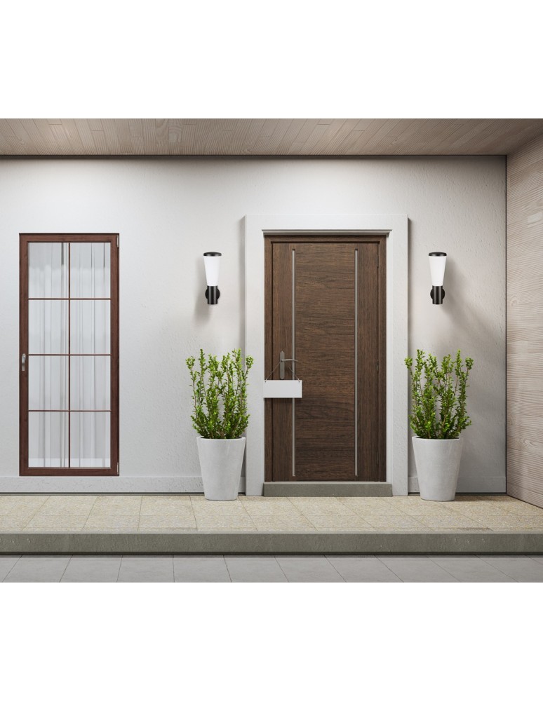 Outdoor wall lamps - Italux Paralel Outdoor Wall Mounted Black Sandblasted IP54 1xE27 20W OWL-2613 - product kolory-swiatla.pl 2