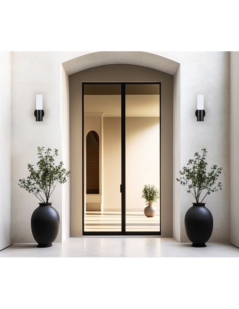Outdoor wall lamps - Italux Salo Outdoor Wall Mounted Black Sandblasted IP54 1xE27 20W OWL-2763 - product kolory-swiatla.pl 2
