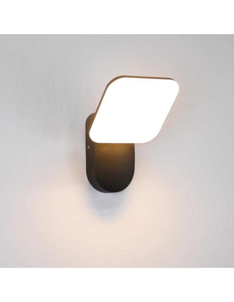 Outdoor wall lamps - Italux Nammi Outdoor Wall Mounted Black Sandblasted IP54 1xLED 12W 3000K OWL-6206-3K - product kolory-swiatla.pl 3