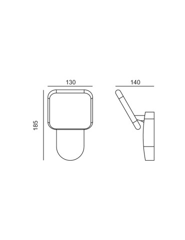 Italux Nammi 4K Zewnętrzna Ścienna Czarny piaskowany IP54 1xLED 12W 4000K OWL-6206-4K - produkt 2
