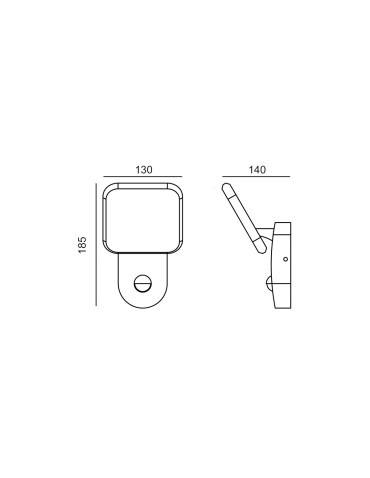 Italux Nammi 3K D-sensor Zewnętrzna Ścienna Czarny piaskowany IP54 1xLED 12W 3000K OWL-6206-S-3K - produkt 2