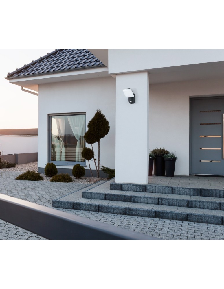 Outdoor lights with motion sensor - Italux Nammi 3K D-sensor Outdoor Wall Mounted Black Sandblasted IP54 1xLED 12W 3000K OWL-6206-S-3K - product kolory-swiatla.pl 3