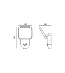 Outdoor lights with motion sensor - Italux Nammi 4K D-sensor Outdoor Wall Mounted Black Sandblasted IP54 1xLED 12W 4000K OWL-6206-S-4K - product 2