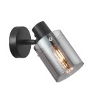 Wall lamps - Italux Sardo Wall lamp Black, smoked 1xE14 40W SPL-5581-1-BK-SG - product 1