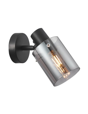 Italux Sardo Kinkiet Czarny, dymiony 1xE14 40W SPL-5581-1-BK-SG