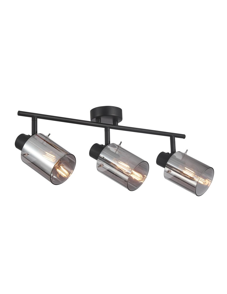 Spotlight ceiling lamps - Italux Sardo Spotlight/Spot Black, Smoked 3xE14 40W SPL-5581-3-BK-SG - product kolory-swiatla.pl 1