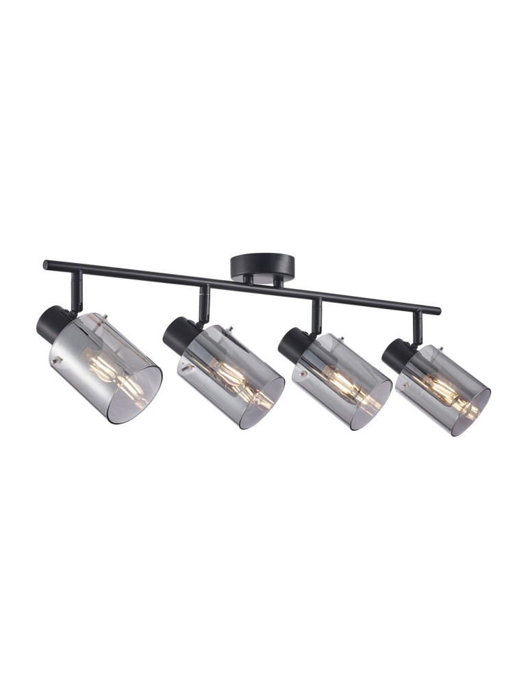 Spotlight ceiling lamps - Italux Sardo Spotlight/Spot Black, Smoked 4xE14 40W SPL-5581-4-BK-SG - product kolory-swiatla.pl 1