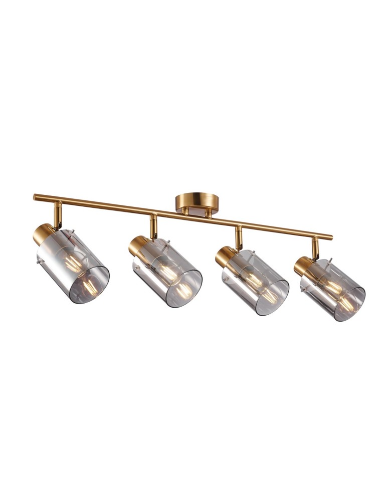 Spotlight ceiling lamps - Italux Sardo Spotlight/Spot Brass Smoked 4xE14 40W SPL-5581-4-BRO-SG - product kolory-swiatla.pl 1