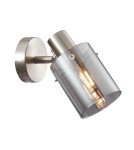 Wall lamps - Italux Sardo Wall lamp Silver, smoky 1xE14 40W SPL-5581-1-SC-SG - product 1