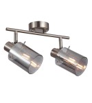 Spotlight ceiling lamps - Italux Sardo Spotlight/Spot Silver, Smoked 2xE14 40W SPL-5581-2-SC-SG - product 1