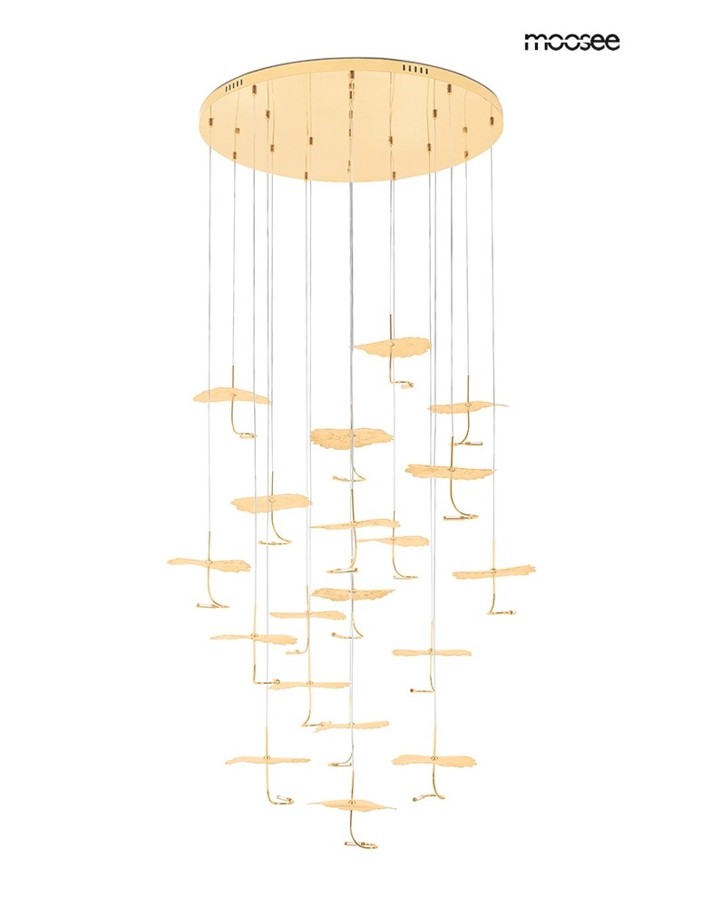 Designer pendant lamps - MOOSEE LEAFS DISC gold pendant lamp (MSE1501100168) - product kolory-swiatla.pl 1