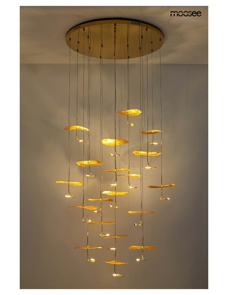 Designer pendant lamps - MOOSEE LEAFS DISC gold pendant lamp (MSE1501100168) - product kolory-swiatla.pl 2
