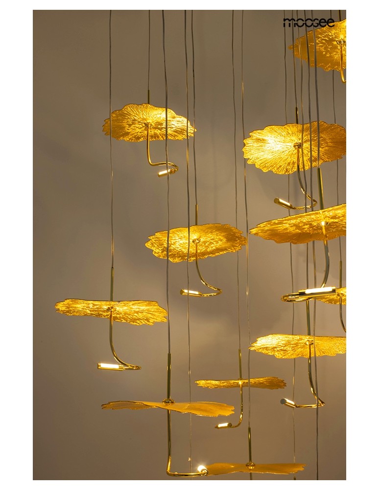 Designer pendant lamps - MOOSEE LEAFS DISC gold pendant lamp (MSE1501100168) - product kolory-swiatla.pl 3