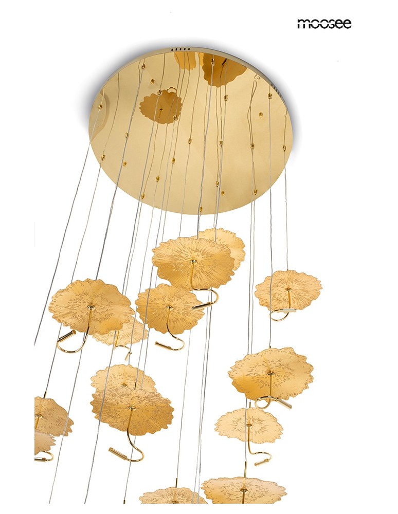 Designer pendant lamps - MOOSEE LEAFS DISC gold pendant lamp (MSE1501100168) - product kolory-swiatla.pl 9