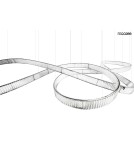 Glamour pendant lamps - MOOSEE WAVE 380 chrome pendant lamp (MSE1501100200) - product 3