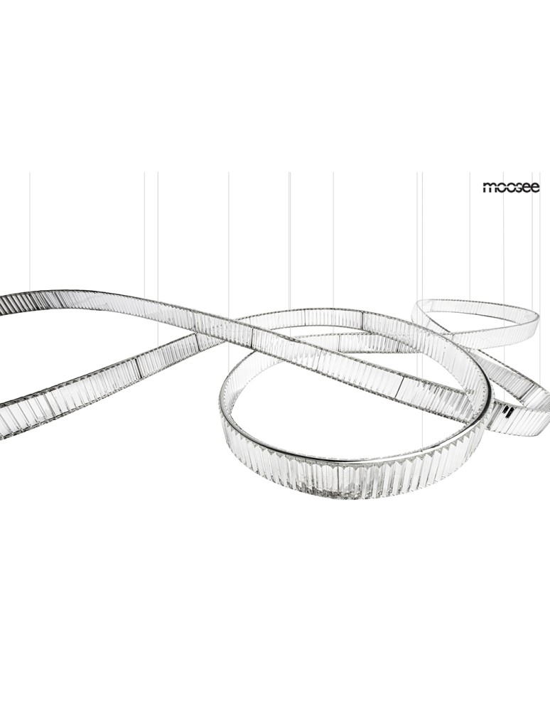Glamour pendant lamps - MOOSEE WAVE 380 chrome pendant lamp (MSE1501100200) - product kolory-swiatla.pl 3