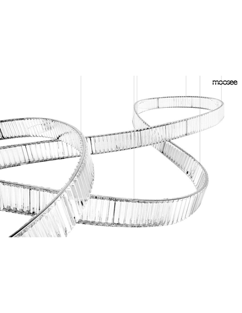 Glamour pendant lamps - MOOSEE WAVE 380 chrome pendant lamp (MSE1501100200) - product kolory-swiatla.pl 4