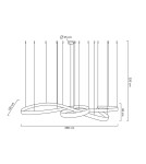 Glamour pendant lamps - MOOSEE WAVE 380 chrome pendant lamp (MSE1501100200) - product 7