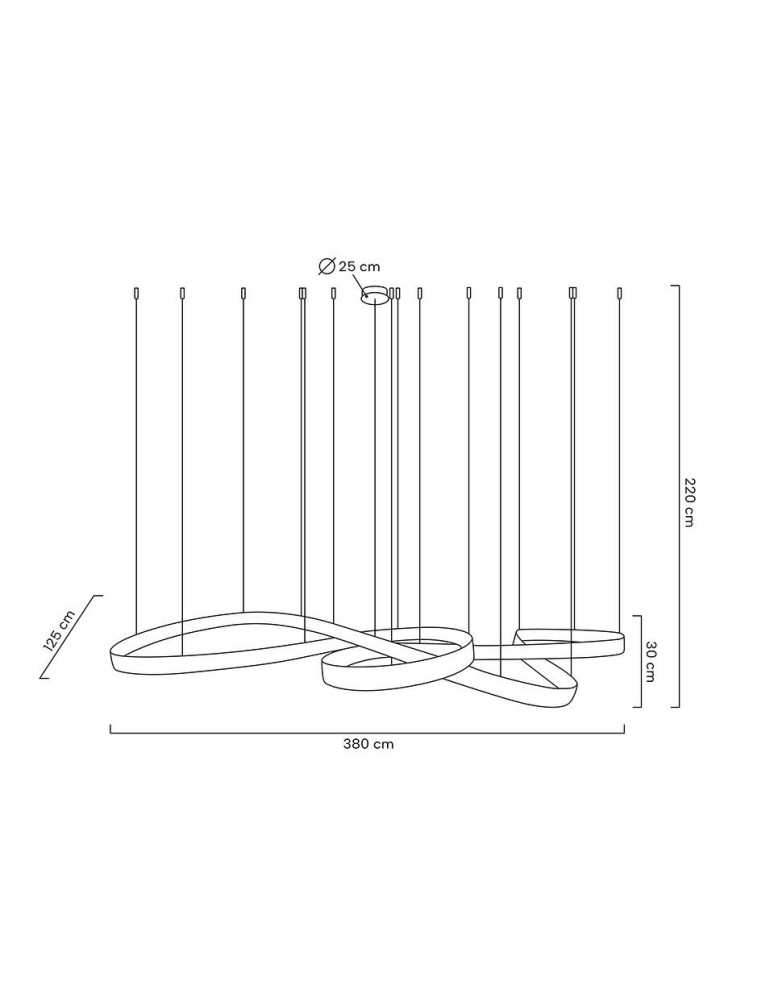 Glamour pendant lamps - MOOSEE WAVE 380 chrome pendant lamp (MSE1501100200) - product kolory-swiatla.pl 7