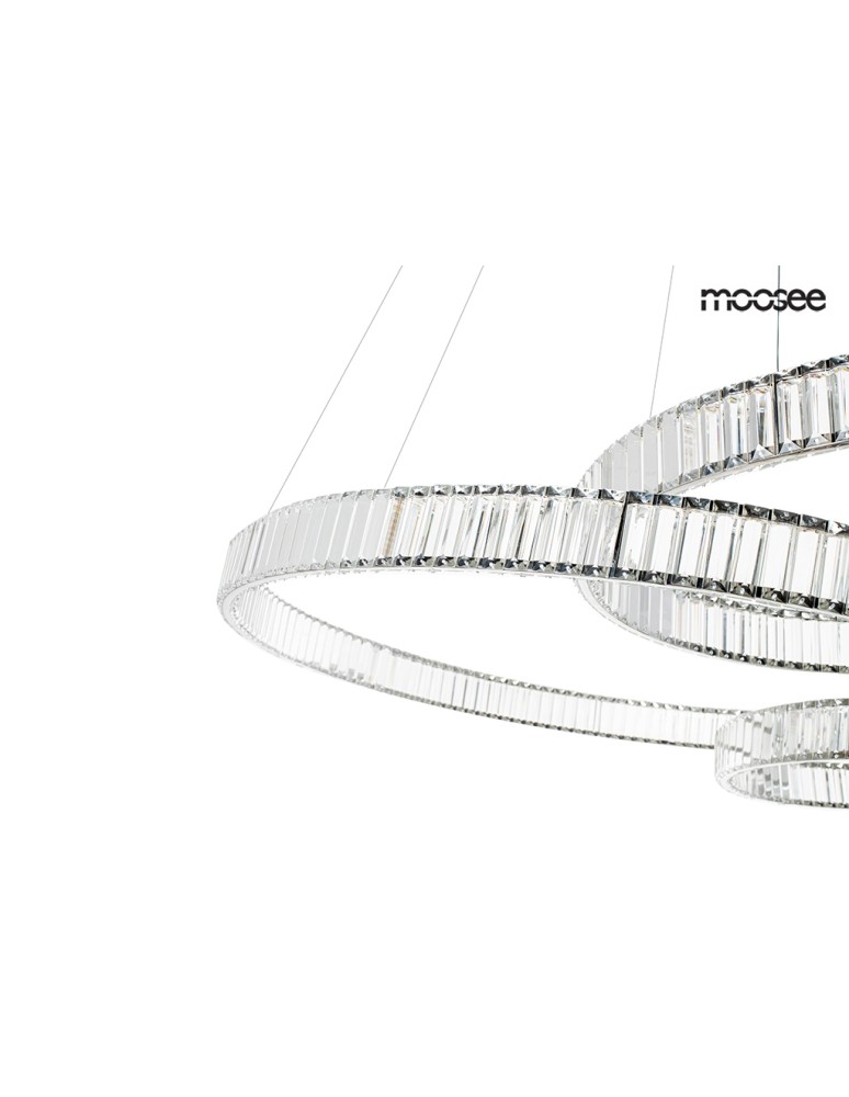 Glamour pendant lamps - MOOSEE WAVE 160A chrome pendant lamp (MSE1501100198) - product kolory-swiatla.pl 3