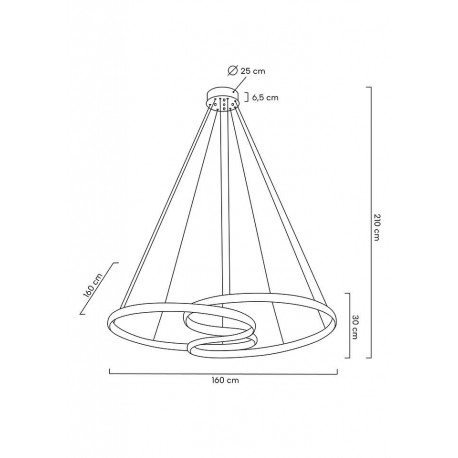 MOOSEE lampa wisząca WAVE 160A chrom (MSE1501100198)