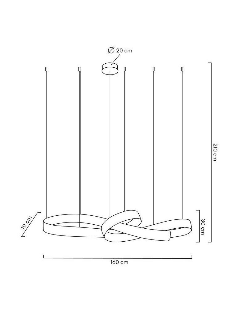 Glamour pendant lamps - MOOSEE WAVE 160B chrome pendant lamp (MSE1501100199) - product kolory-swiatla.pl 10
