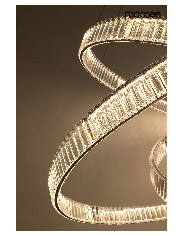 Glamour pendant lamps - MOOSEE WAVE 130 chrome pendant lamp (MSE1501100197) - product kolory-swiatla.pl 3