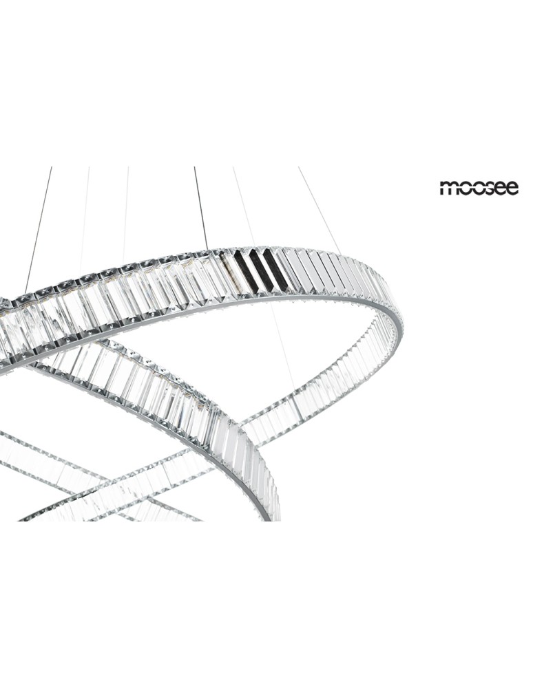 Glamour pendant lamps - MOOSEE WAVE 130 chrome pendant lamp (MSE1501100197) - product kolory-swiatla.pl 6